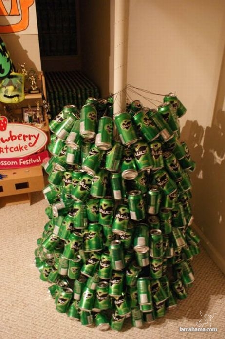 How to make a Christmas tree with beer cans? - Pictures nr 7