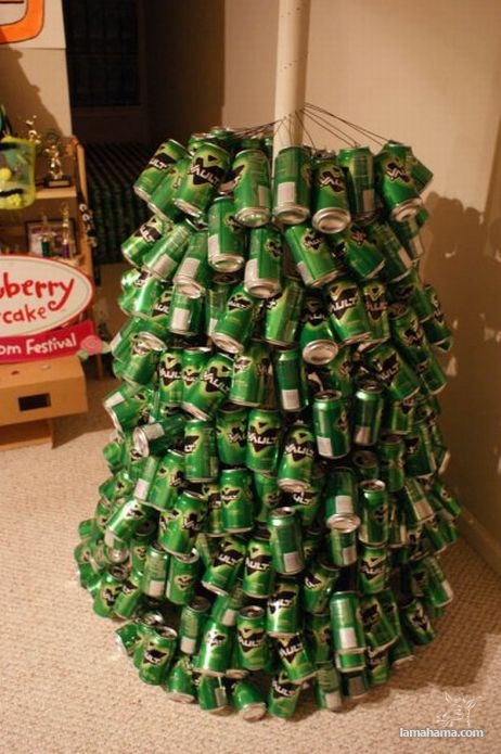 How to make a Christmas tree with beer cans? - Pictures nr 8