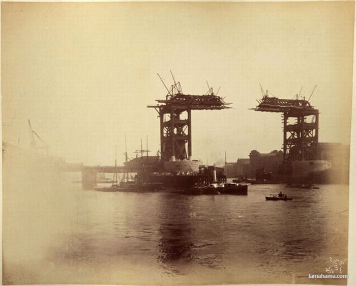 Old photos from the construction of London Tower Bridge - Pictures nr 12